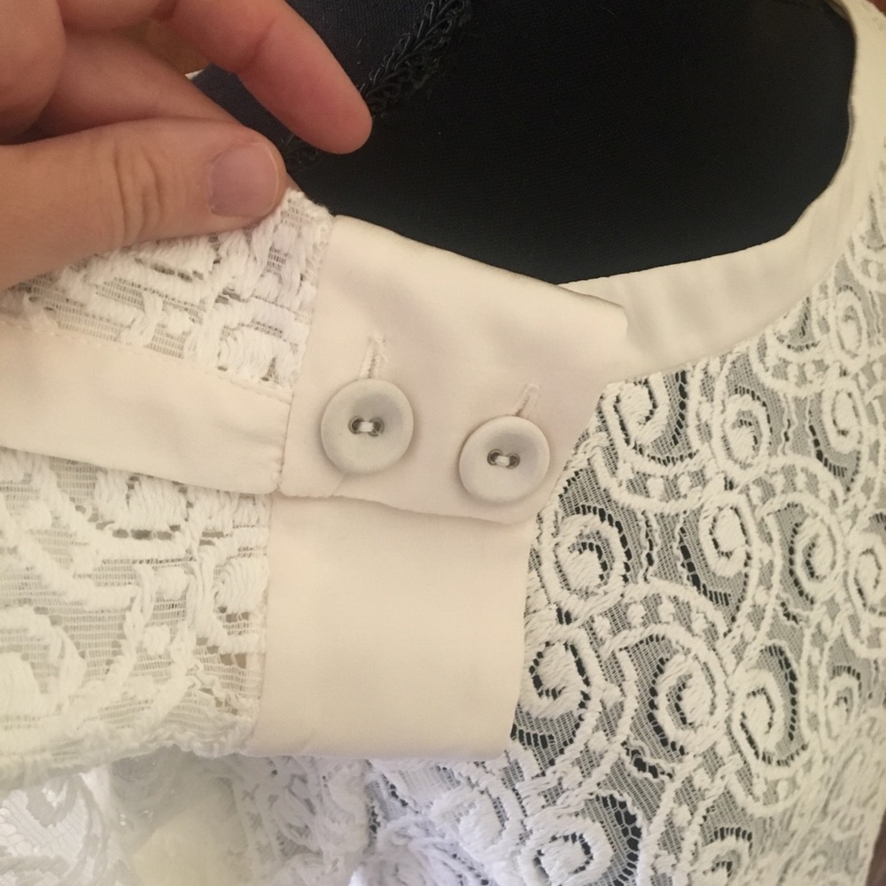 Nanette Lepore White lace dress, size 10 - Picture 6 of 7